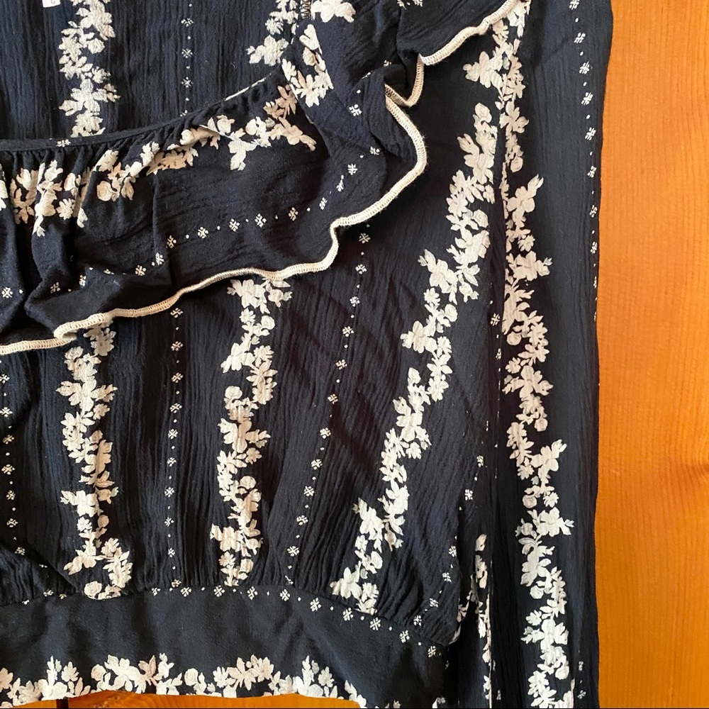 Free People Black and White Long Sleeve Maxi Dress Set Large - Picture 5 of 14